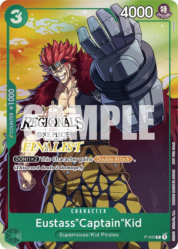 Eustass"Captain"Kid (Online Regional 2024 Vol. 2) [Finalist] (P-003) [One Piece Promotion Cards] | Jack's On Queen