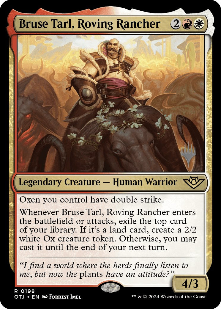 Bruse Tarl, Roving Rancher (Promo Pack) [Outlaws of Thunder Junction Promos] | Jack's On Queen