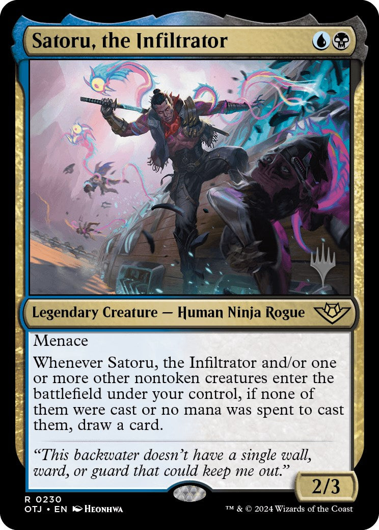 Satoru, the Infiltrator (Promo Pack) [Outlaws of Thunder Junction Promos] | Jack's On Queen