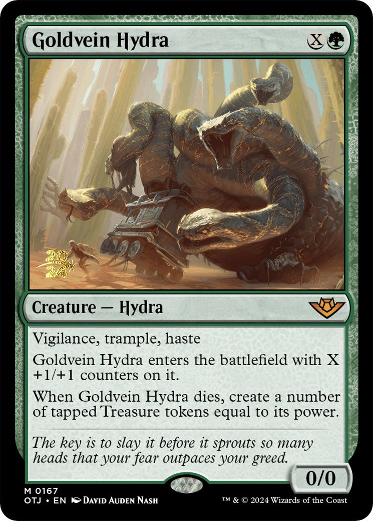 Goldvein Hydra [Outlaws of Thunder Junction Prerelease Promos] | Jack's On Queen