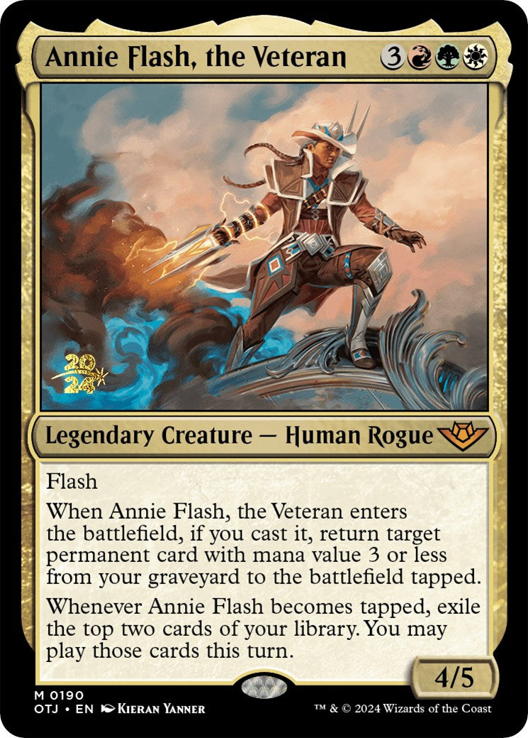 Annie Flash, the Veteran [Outlaws of Thunder Junction Prerelease Promos] | Jack's On Queen