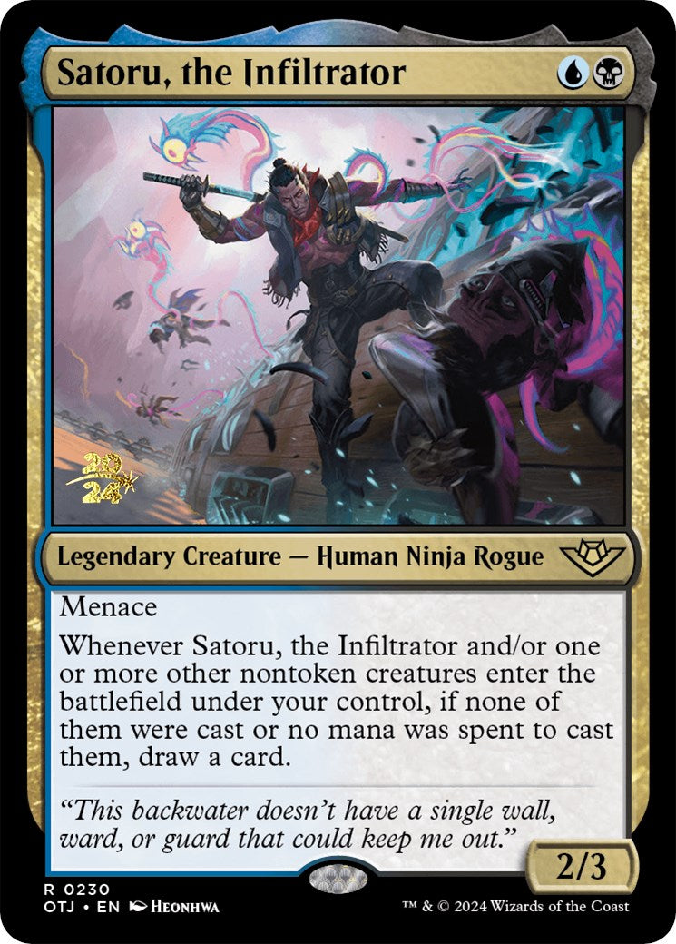 Satoru, the Infiltrator [Outlaws of Thunder Junction Prerelease Promos] | Jack's On Queen