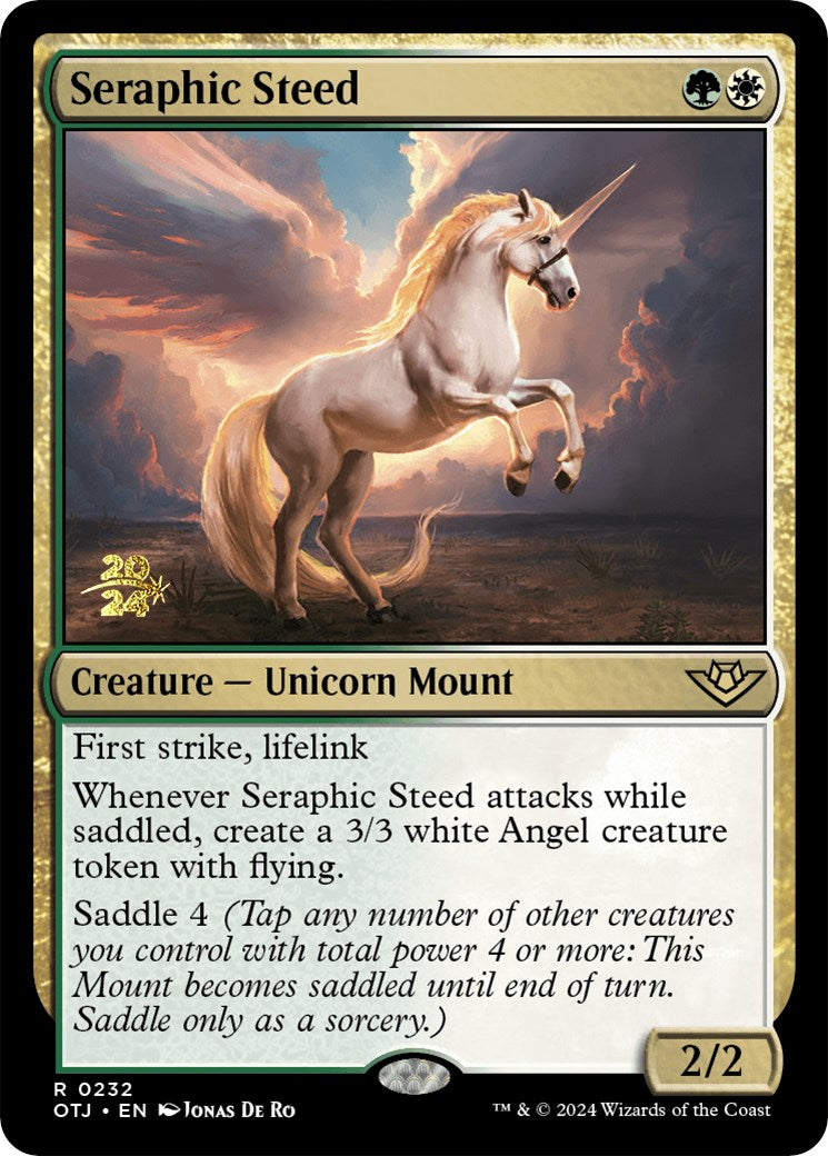 Seraphic Steed [Outlaws of Thunder Junction Prerelease Promos] | Jack's On Queen