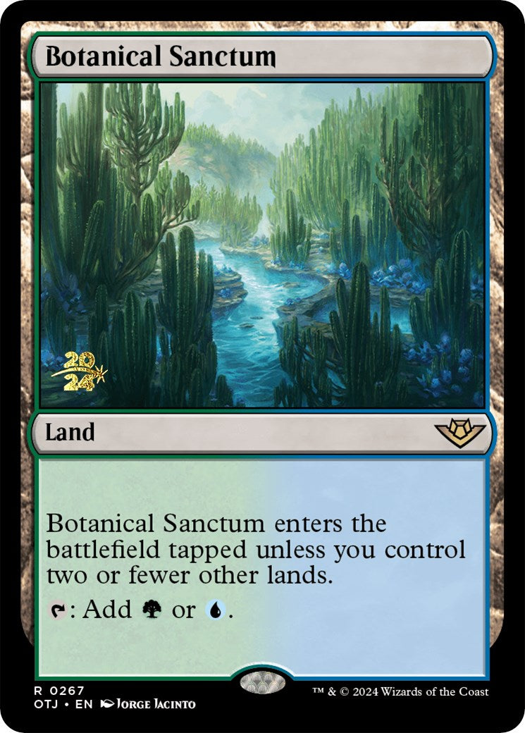 Botanical Sanctum (OTJ) [Outlaws of Thunder Junction Prerelease Promos] | Jack's On Queen