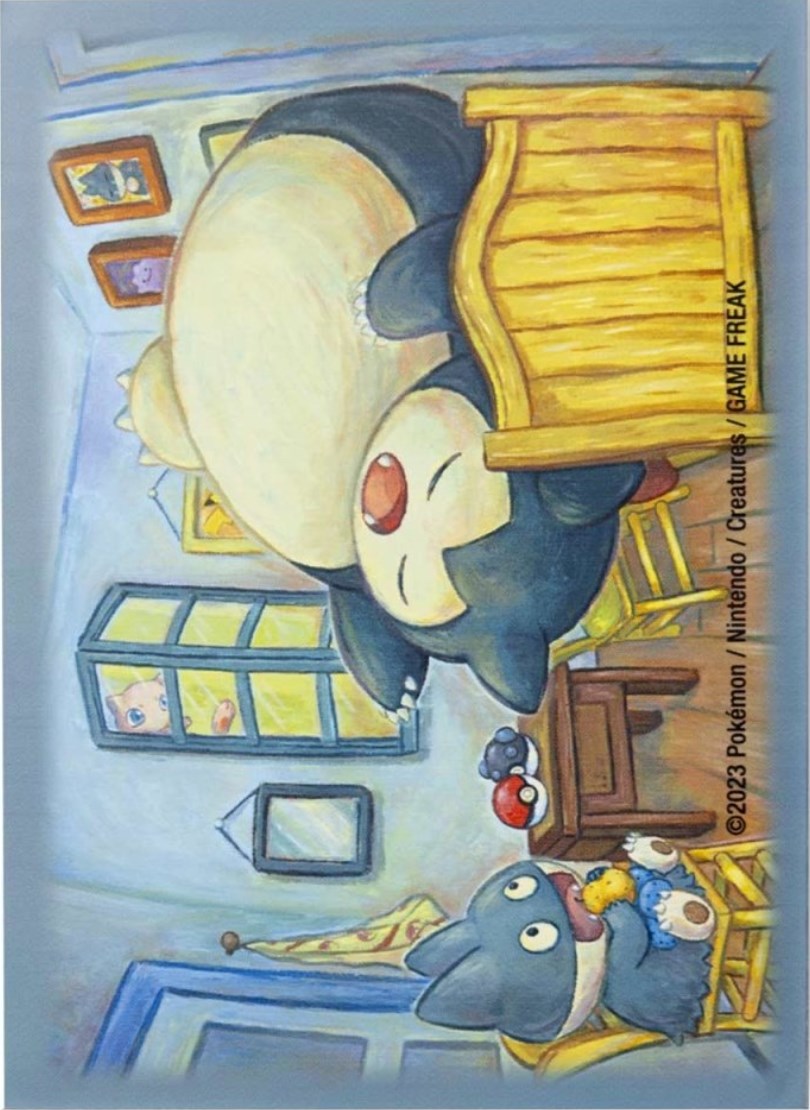 Card Sleeves - Munchlax & Snorlax Inspired by The Bedroom Card Sleeves (65-Pack) (Pokemon Center × Van Gogh Museum) | Jack's On Queen
