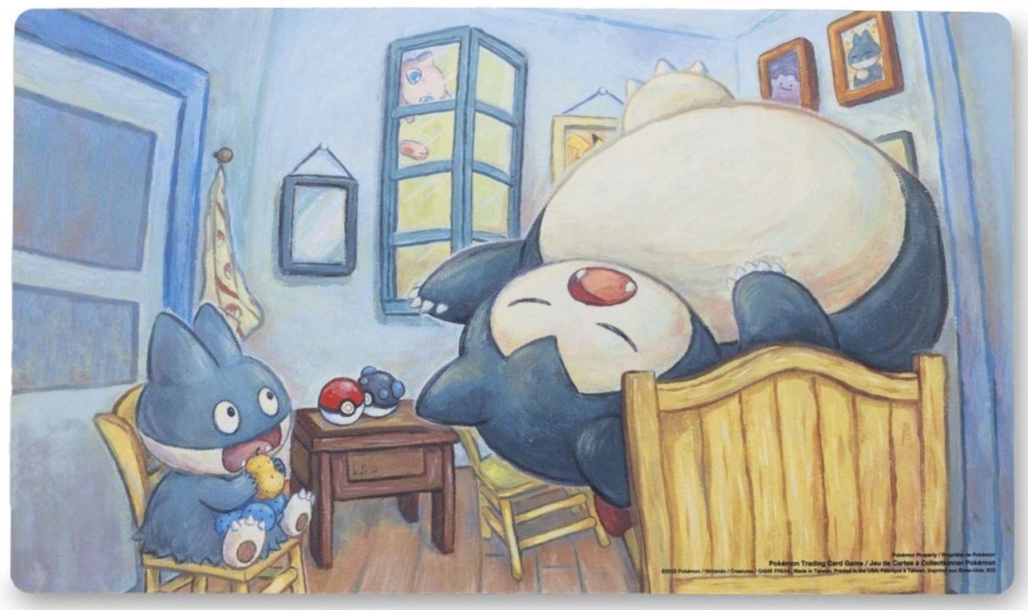 Playmat - Munchlax & Snorlax Inspired by The Bedroom Playmat (Pokemon Center × Van Gogh Museum) | Jack's On Queen