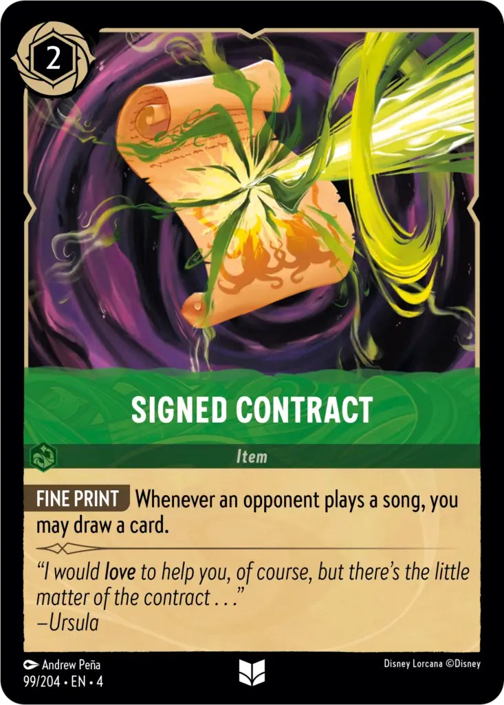 Signed Contract (99/204) [Ursula's Return] | Jack's On Queen