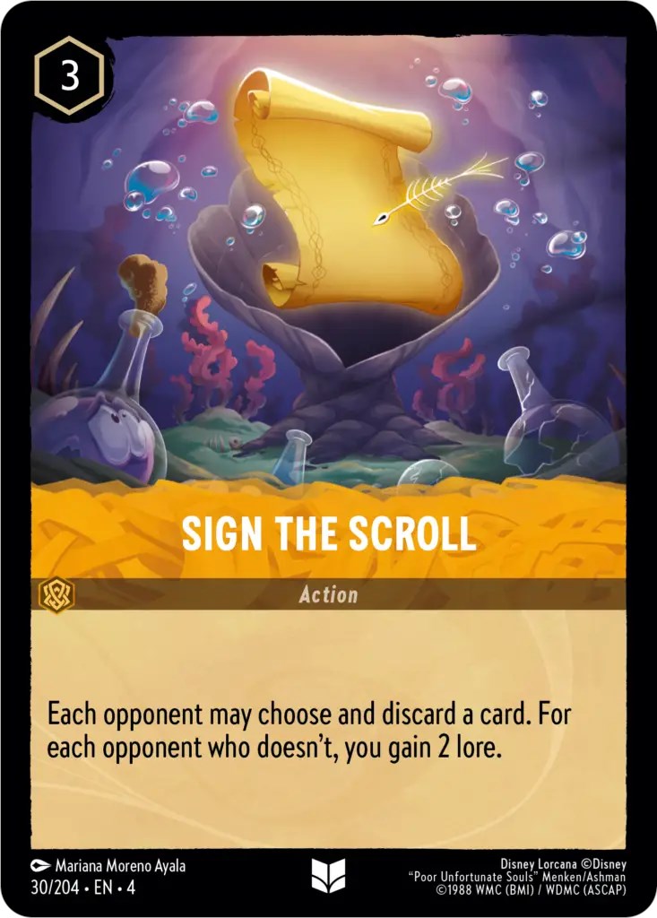 Sign the Scroll (30/204) [Ursula's Return] | Jack's On Queen