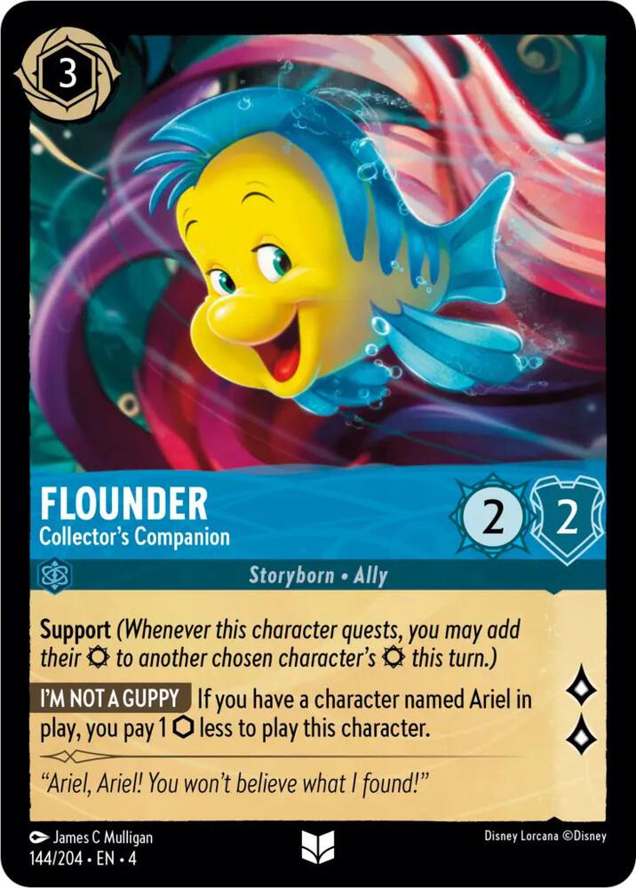 Flounder - Collector's Companion (144/204) [Ursula's Return] | Jack's On Queen