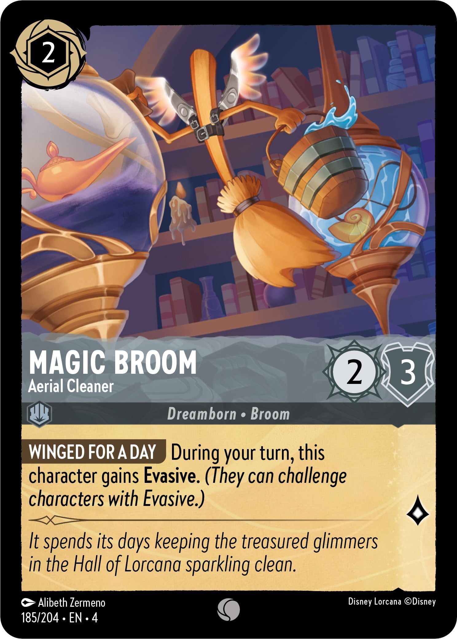 Magic Broom - Aerial Cleaner (185/204) [Ursula's Return] | Jack's On Queen