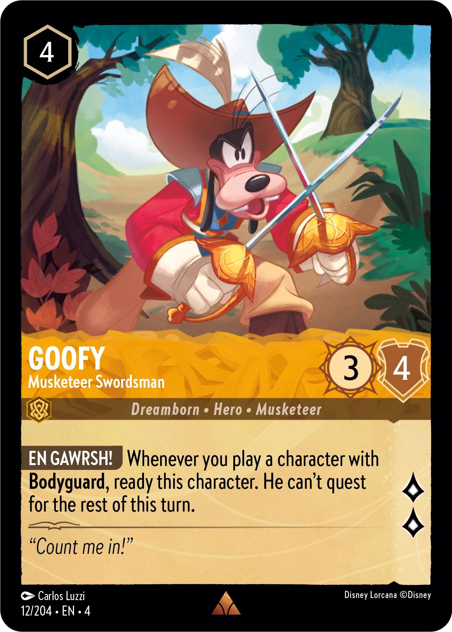 Goofy - Musketeer Swordsman (12/204) [Ursula's Return] | Jack's On Queen
