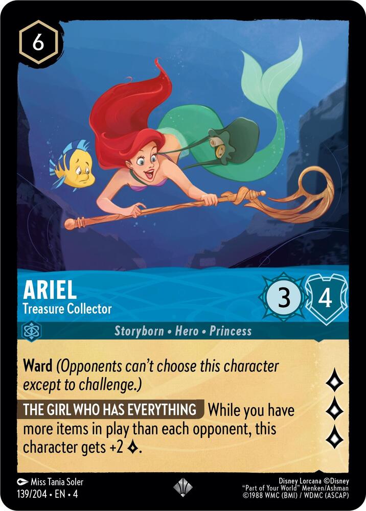 Ariel - Treasure Collector (139/204) [Ursula's Return] | Jack's On Queen