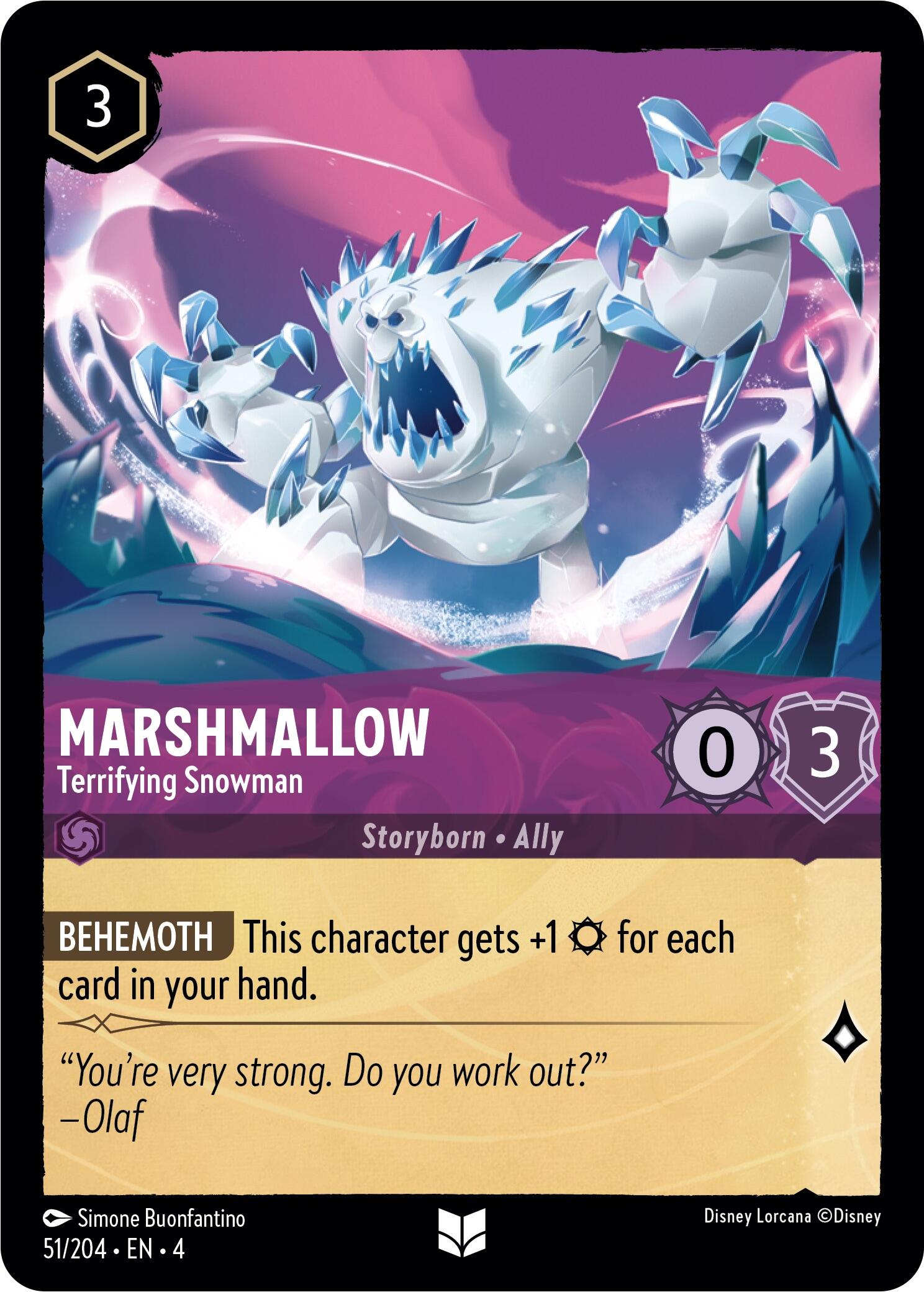 Marshmallow - Terrifying Snowman (51/204) [Ursula's Return] | Jack's On Queen