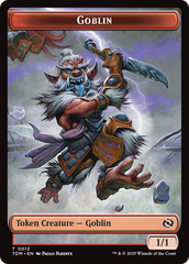 Goblin // Warrior Double-Sided Token [Tarkir: Dragonstorm Tokens] | Jack's On Queen
