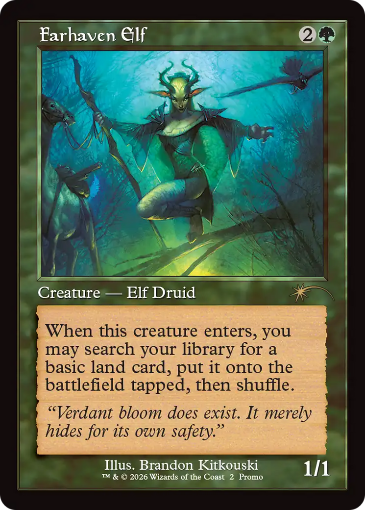 Farhaven Elf (Retro Frame) [Wizards Play Network 2026] | Jack's On Queen