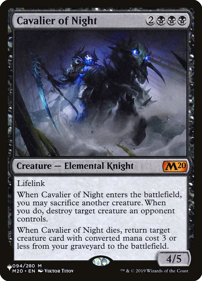 Cavalier of Night [The List] | Jack's On Queen