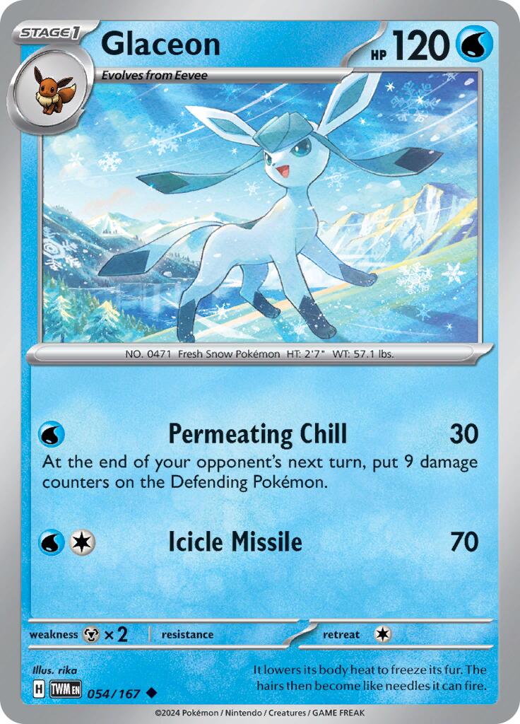 Glaceon (054/167) [Scarlet & Violet: Twilight Masquerade] | Jack's On Queen