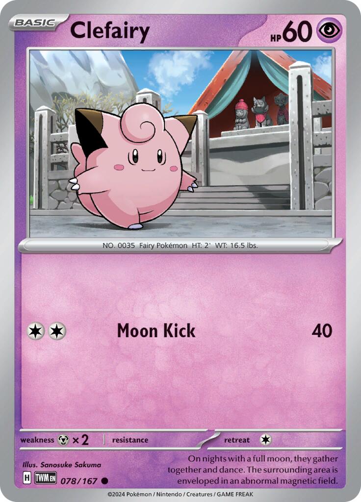 Clefairy (078/167) [Scarlet & Violet: Twilight Masquerade] | Jack's On Queen