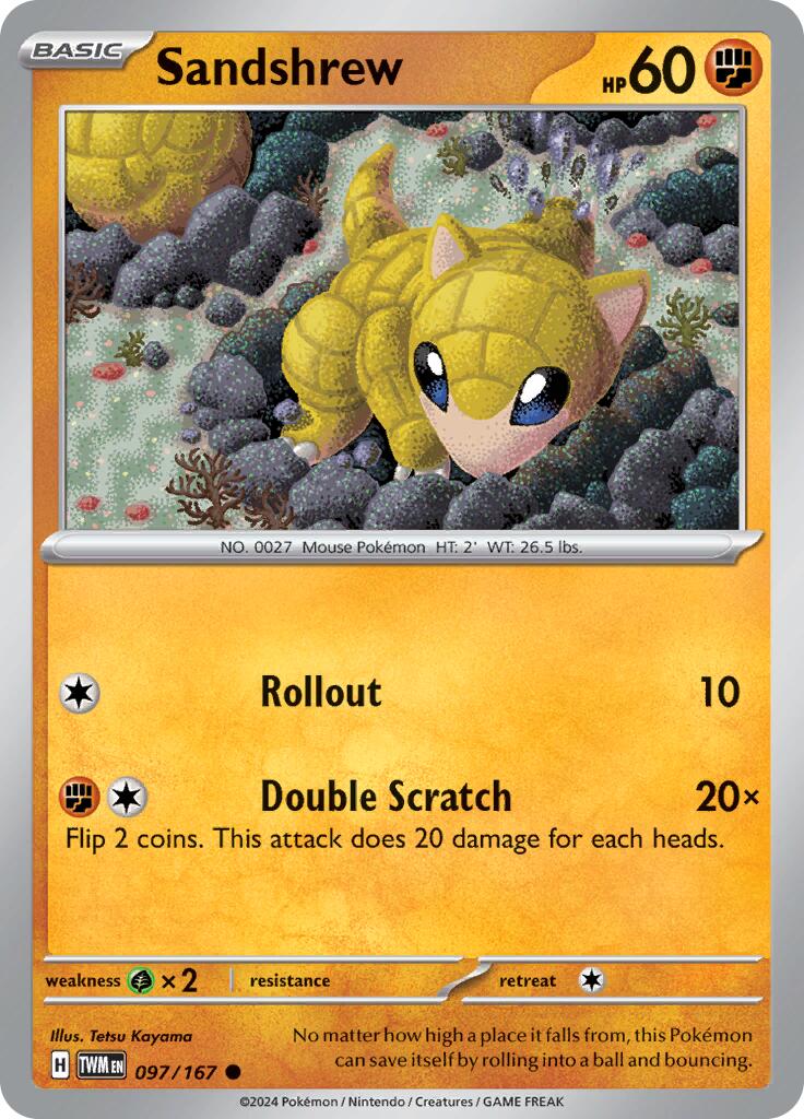 Sandshrew (097/167) [Scarlet & Violet: Twilight Masquerade] | Jack's On Queen