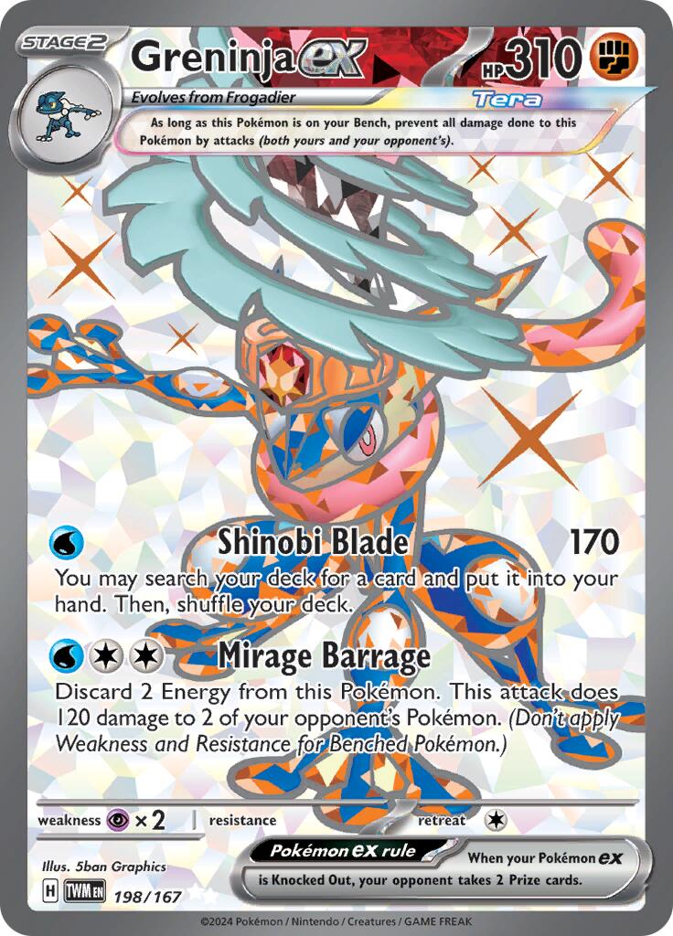 Greninja ex (198/167) [Scarlet & Violet: Twilight Masquerade] | Jack's On Queen