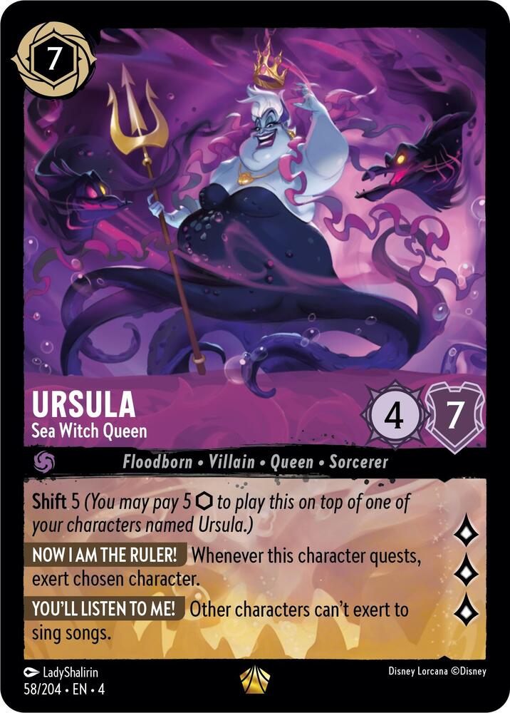 Ursula - Sea Witch Queen (58/204) [Ursula's Return] | Jack's On Queen