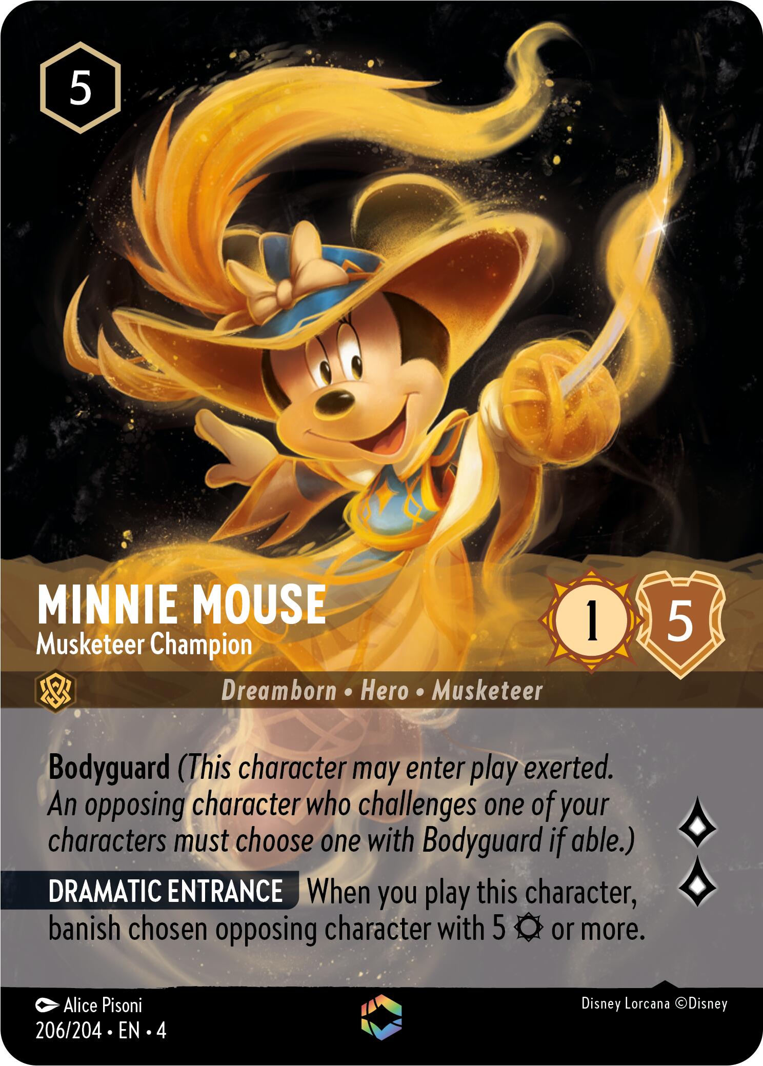 Minnie Mouse - Musketeer Champion (Enchanted) (206/204) [Ursula's Return] | Jack's On Queen