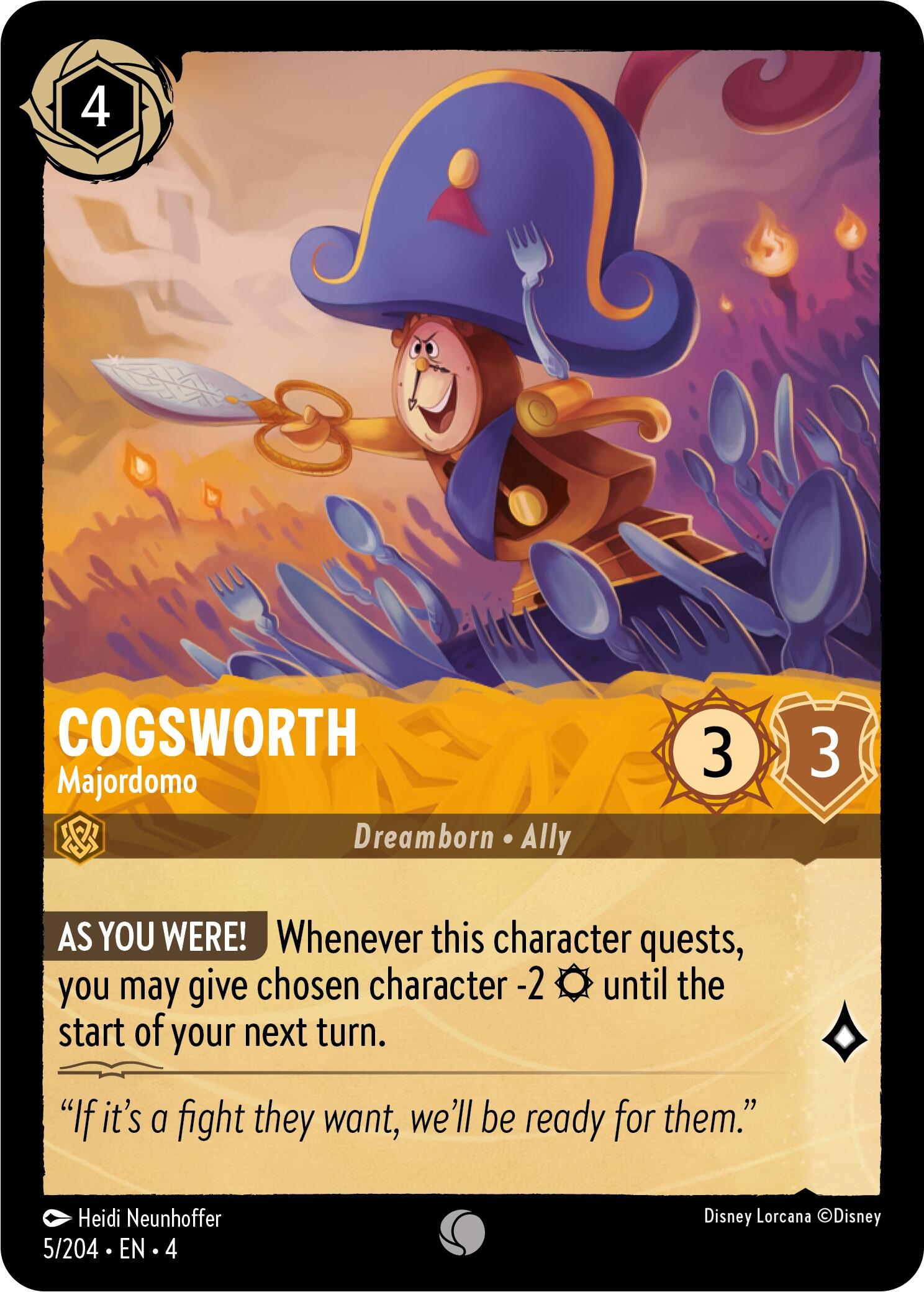 Cogsworth - Majordomo (5/204) [Ursula's Return] | Jack's On Queen