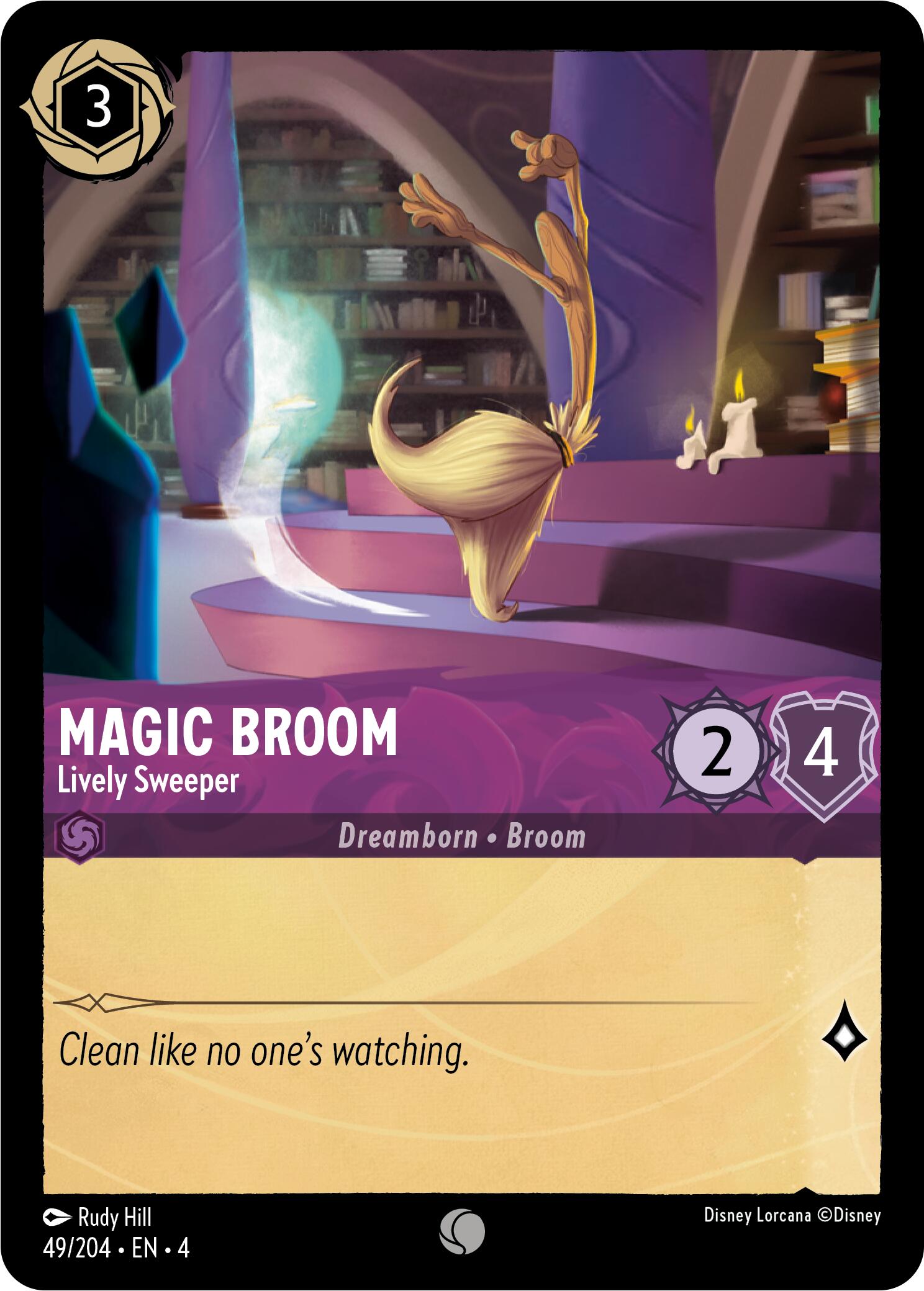 Magic Broom - Lively Sweeper (49/204) [Ursula's Return] | Jack's On Queen