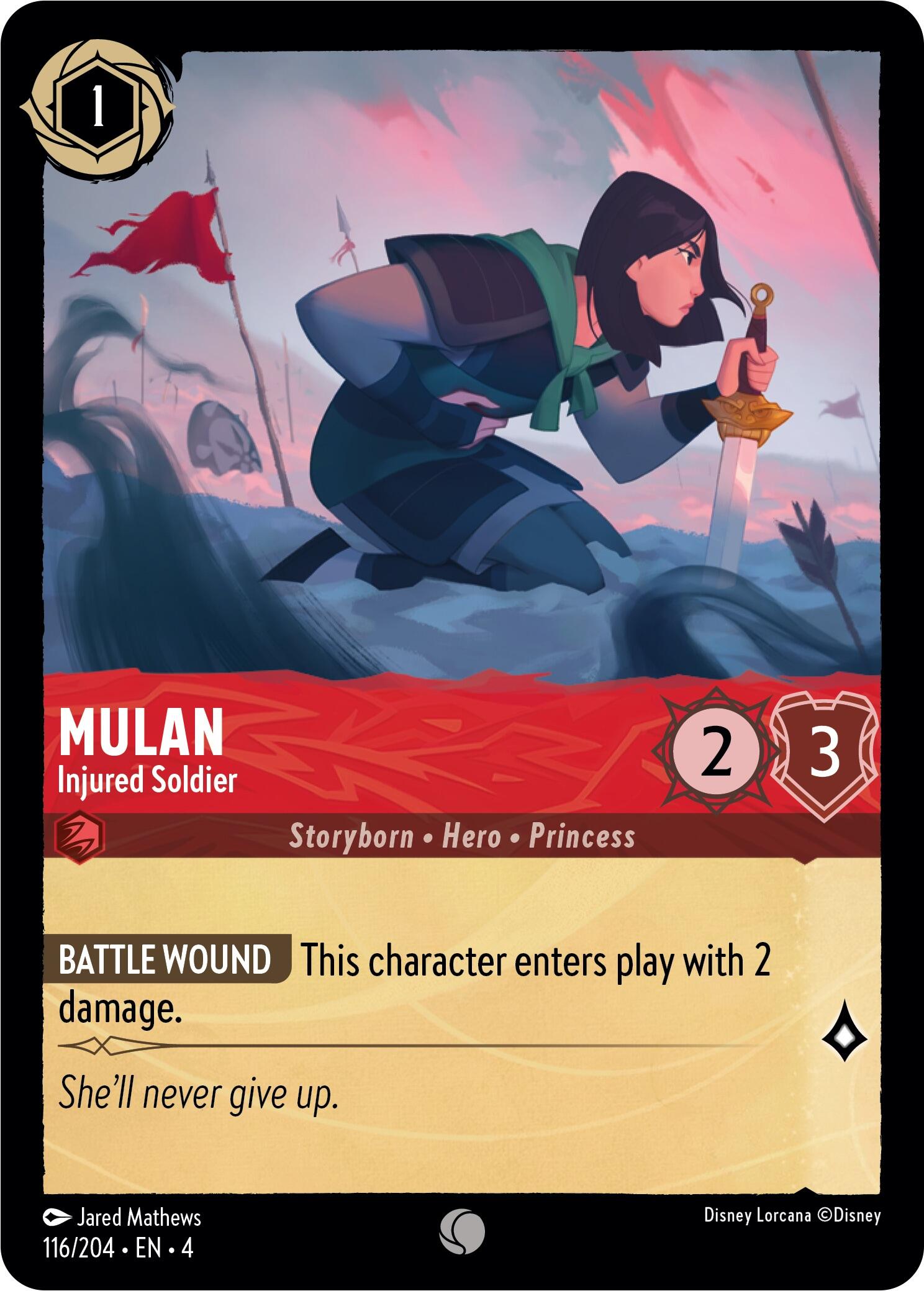 Mulan - Injured Soldier (116/204) [Ursula's Return] | Jack's On Queen