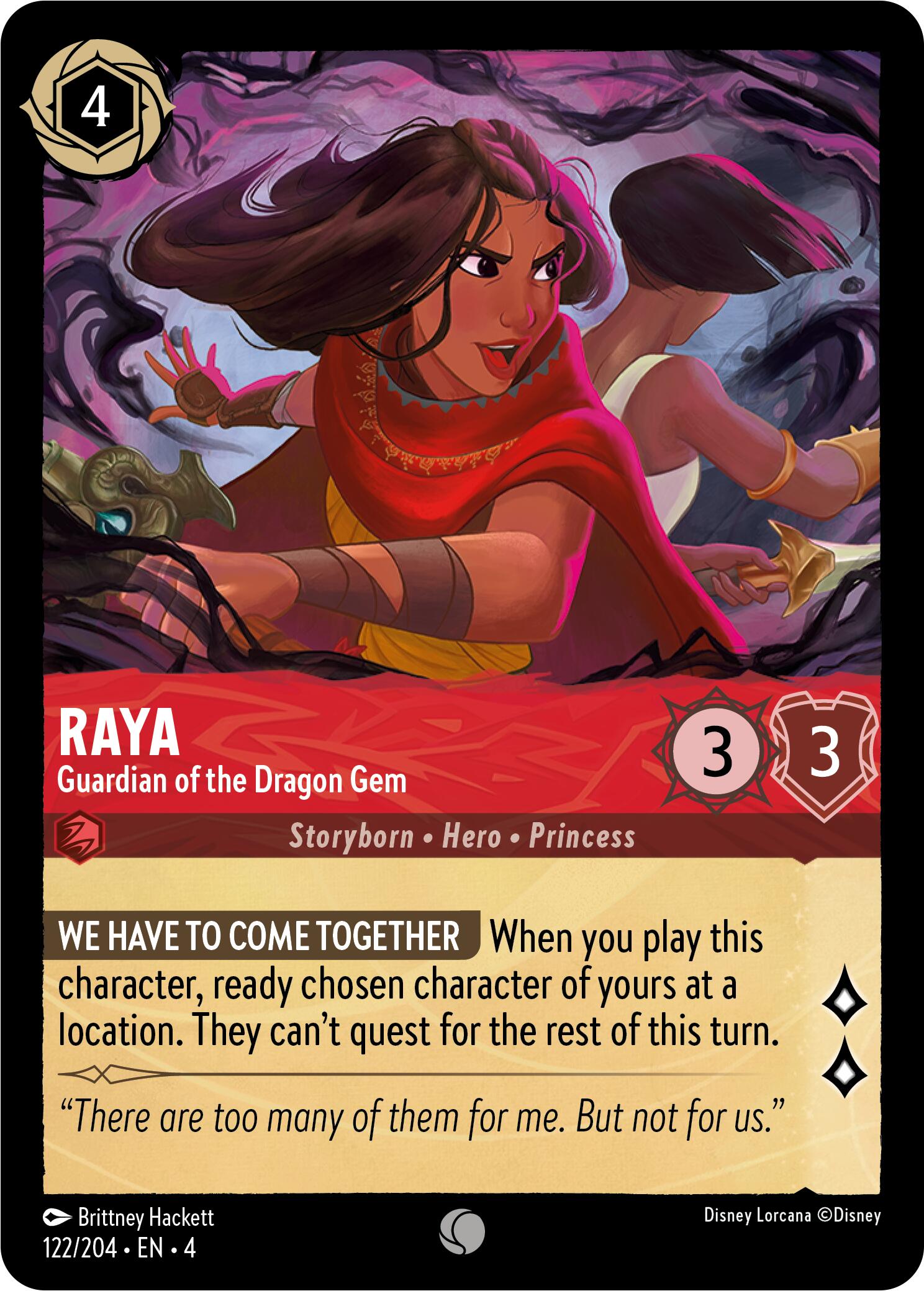 Raya - Guardian of the Dragon Gem (122/204) [Ursula's Return] | Jack's On Queen