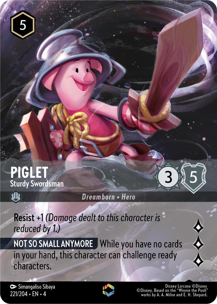 Piglet - Sturdy Swordsman (Enchanted) (221/204) [Ursula's Return] | Jack's On Queen