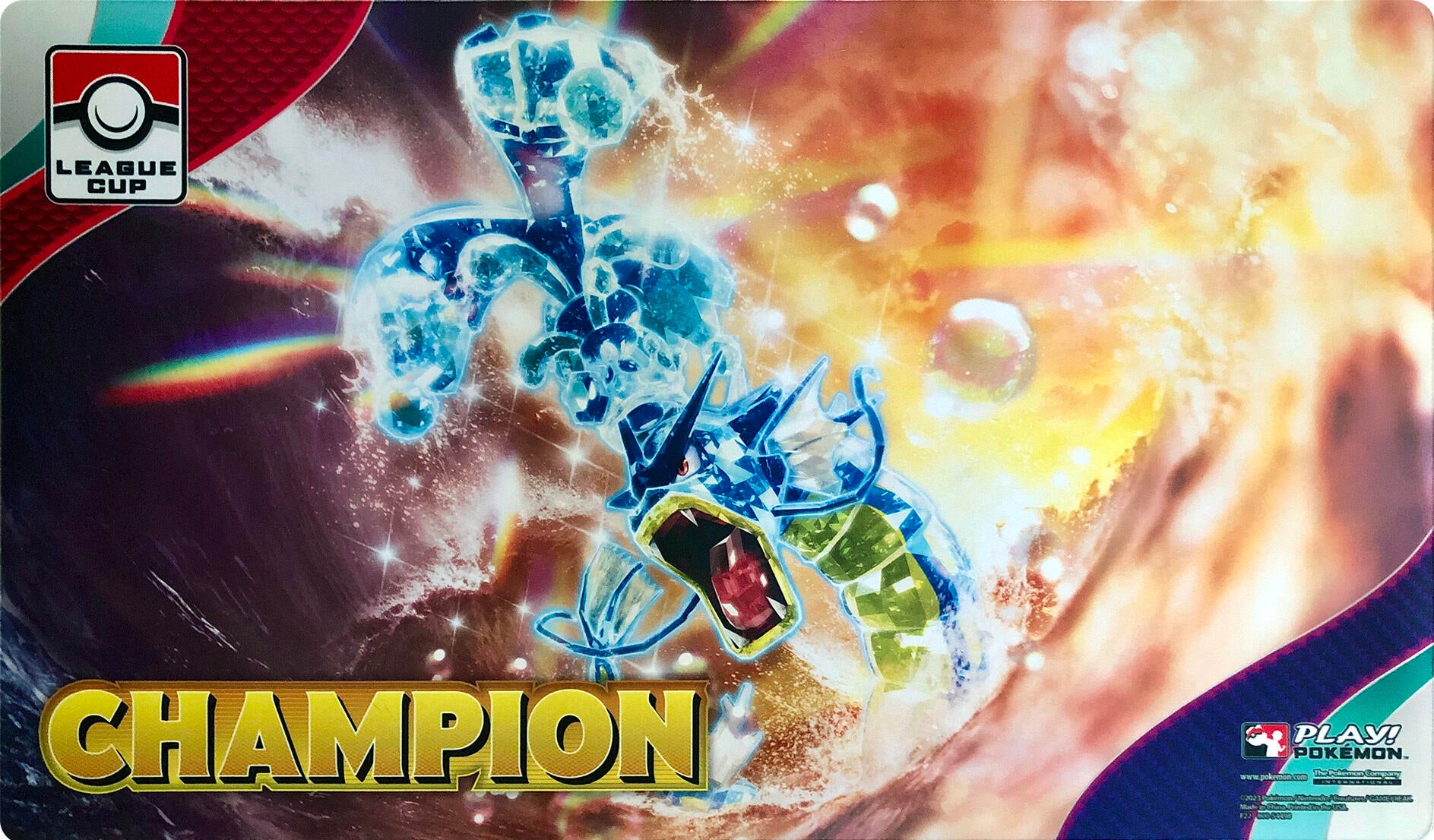 Playmat - Pokemon League Cup 2023 Champion (Tera Gyarados) | Jack's On Queen