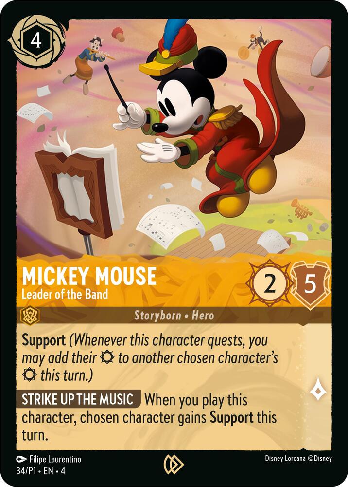 Mickey Mouse - Leader of the Band (34) [Disney Lorcana Promo Cards] | Jack's On Queen