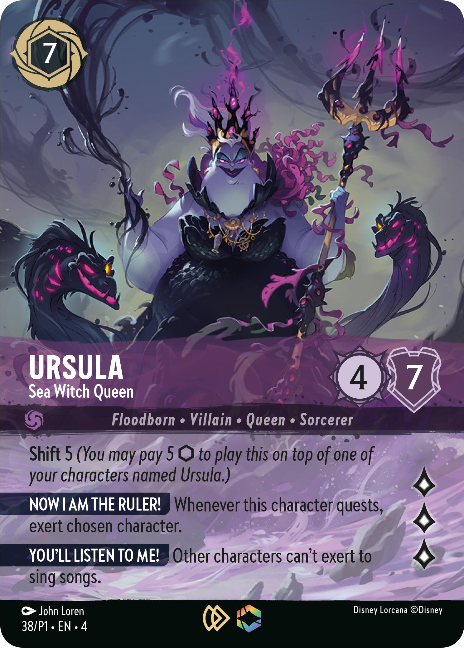 Ursula - Sea Witch Queen (Store Championship) (38) [Promo Cards] | Jack's On Queen