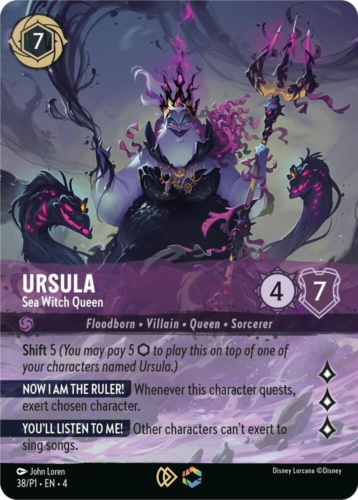 Ursula - Sea Witch Queen (Store Championship) (38) [Disney Lorcana Promo Cards] | Jack's On Queen