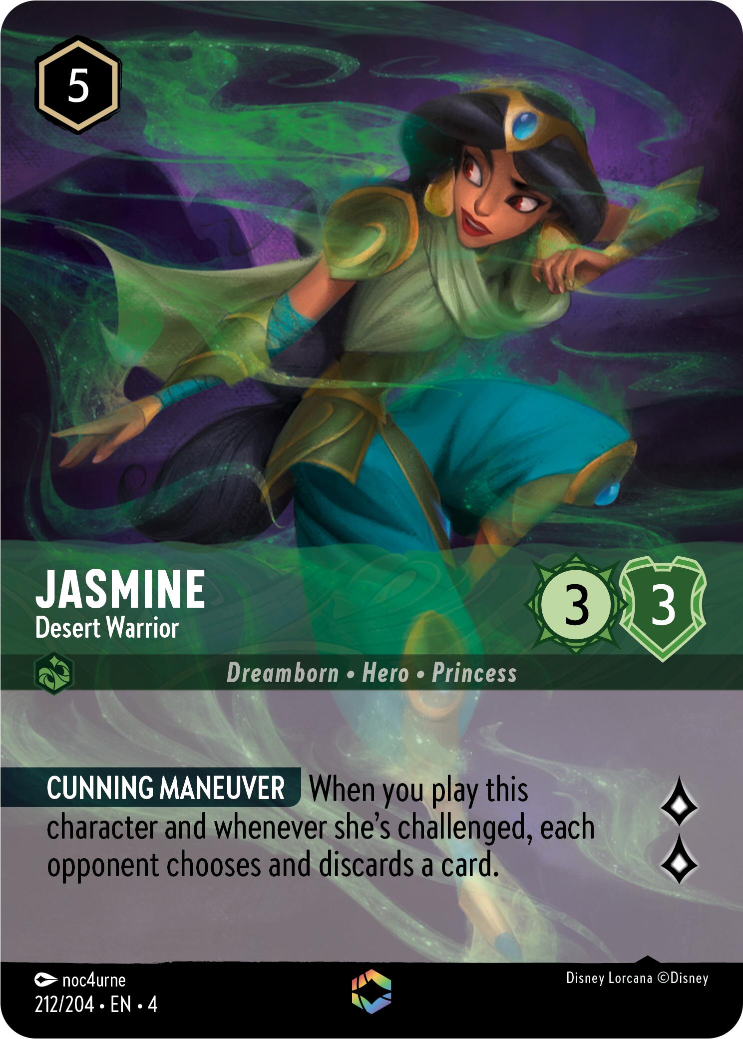 Jasmine - Desert Warrior (Enchanted) (212/204) [Ursula's Return] | Jack's On Queen