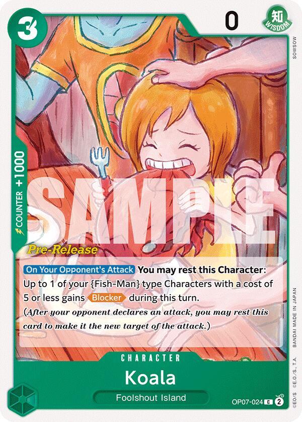 Koala (OP07-024) [500 Years in the Future Pre-Release Cards] | Jack's On Queen