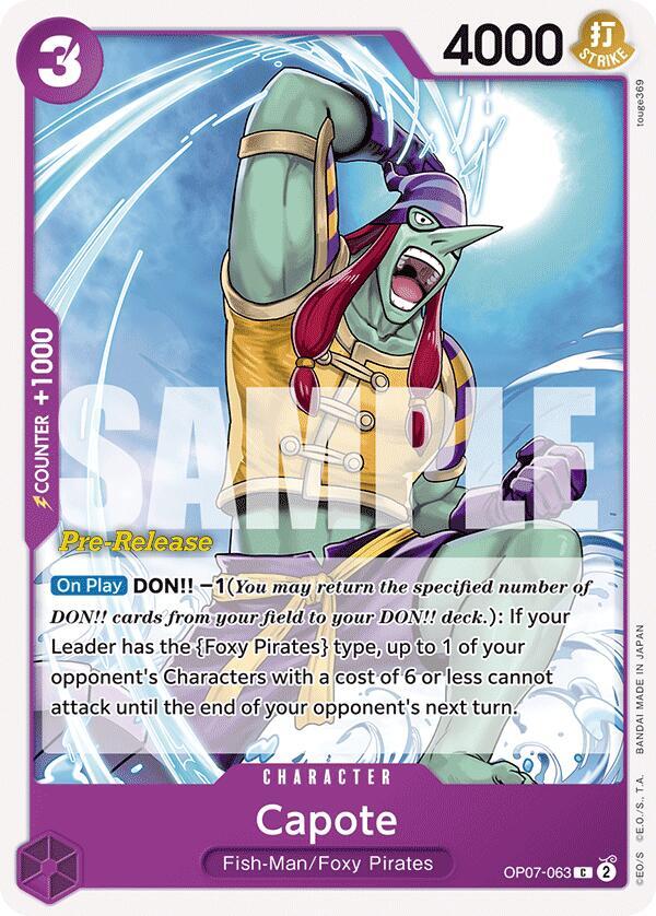 Capote (OP07-063) [500 Years in the Future Pre-Release Cards] | Jack's On Queen