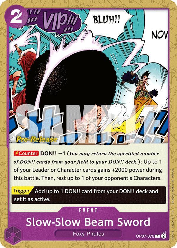 Slow-Slow Beam Sword (OP07-076) [500 Years in the Future Pre-Release Cards] | Jack's On Queen