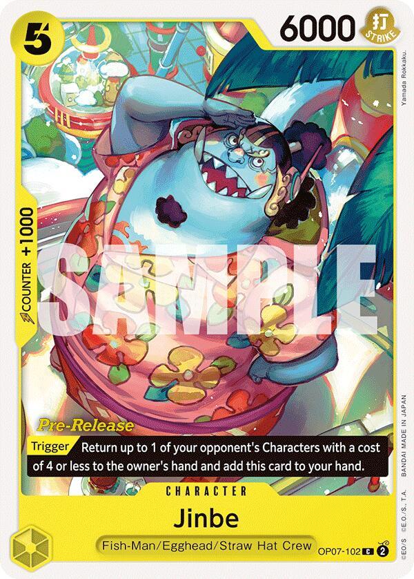 Jinbe (102) (OP07-102) [500 Years in the Future Pre-Release Cards] | Jack's On Queen