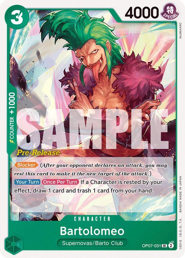 Bartolomeo (OP07-031) [500 Years in the Future Pre-Release Cards] | Jack's On Queen