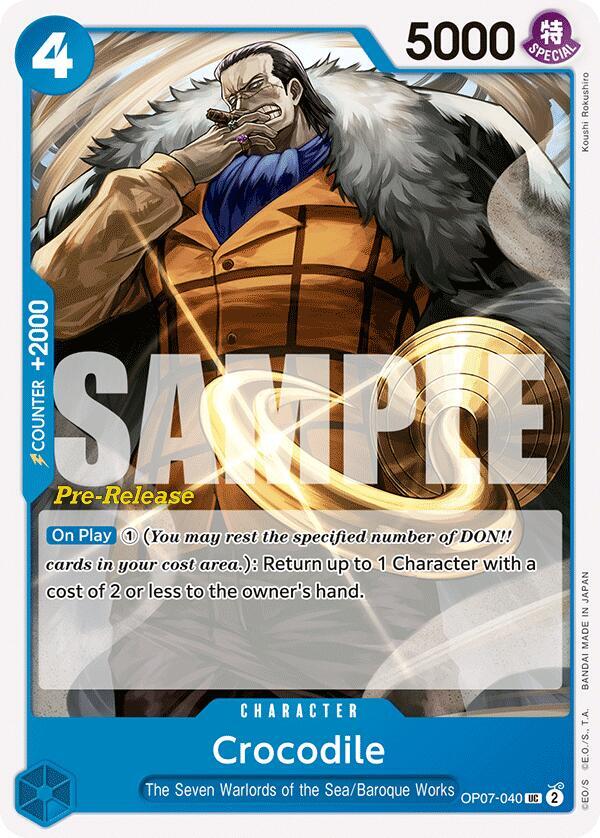Crocodile (OP07-040) [500 Years in the Future Pre-Release Cards] | Jack's On Queen