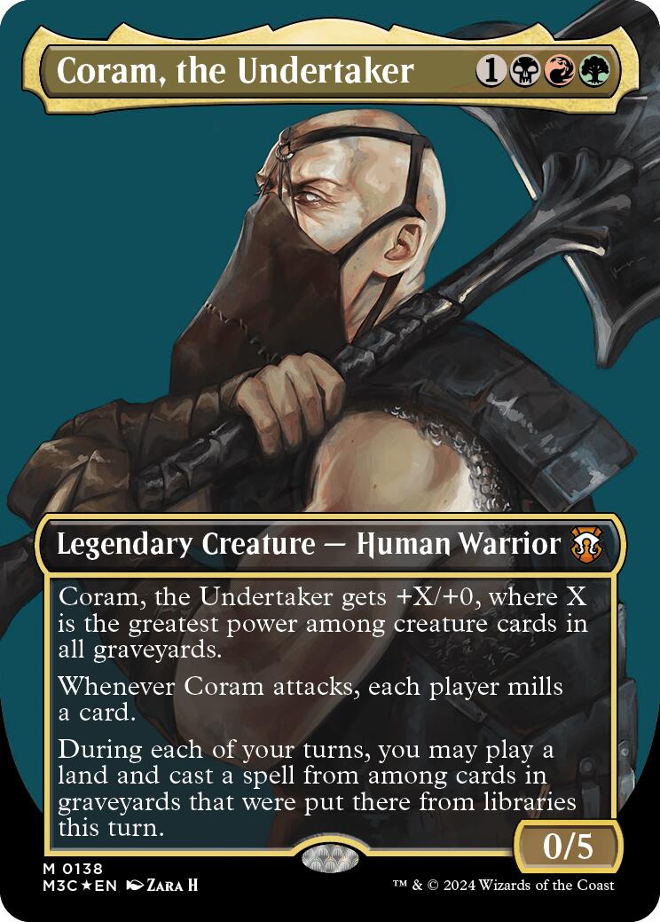 Coram, the Undertaker (Borderless) (Ripple Foil) [Modern Horizons 3 Commander] | Jack's On Queen
