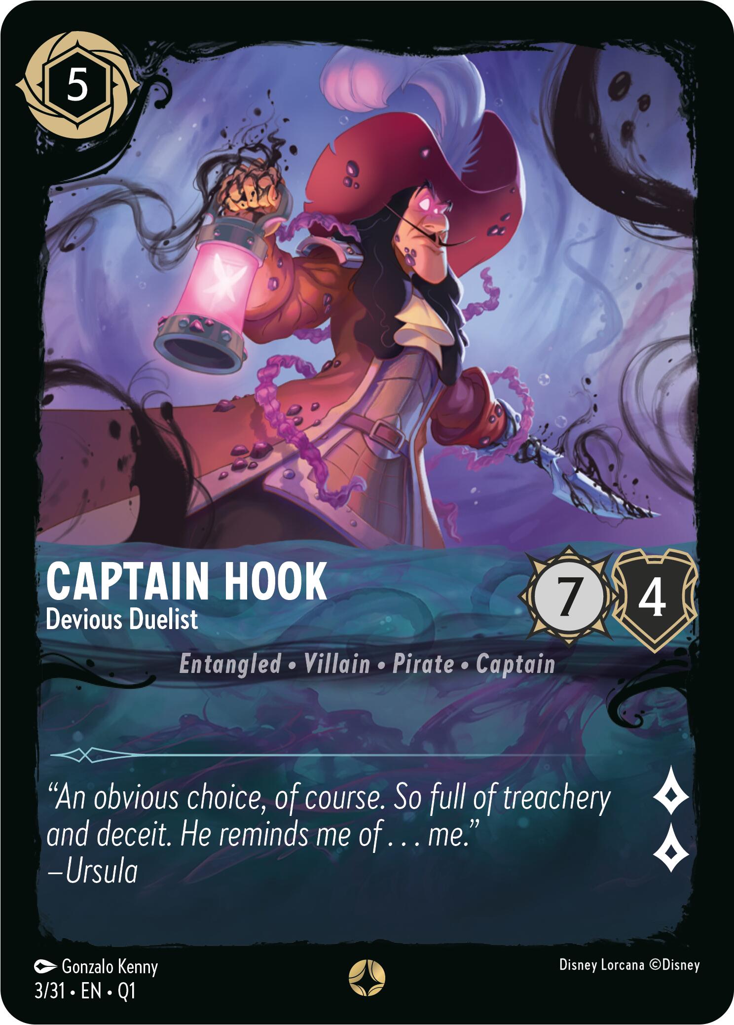 Captain Hook - Devious Duelist (3/31) [Illumineer's Quest: Deep Trouble] | Jack's On Queen