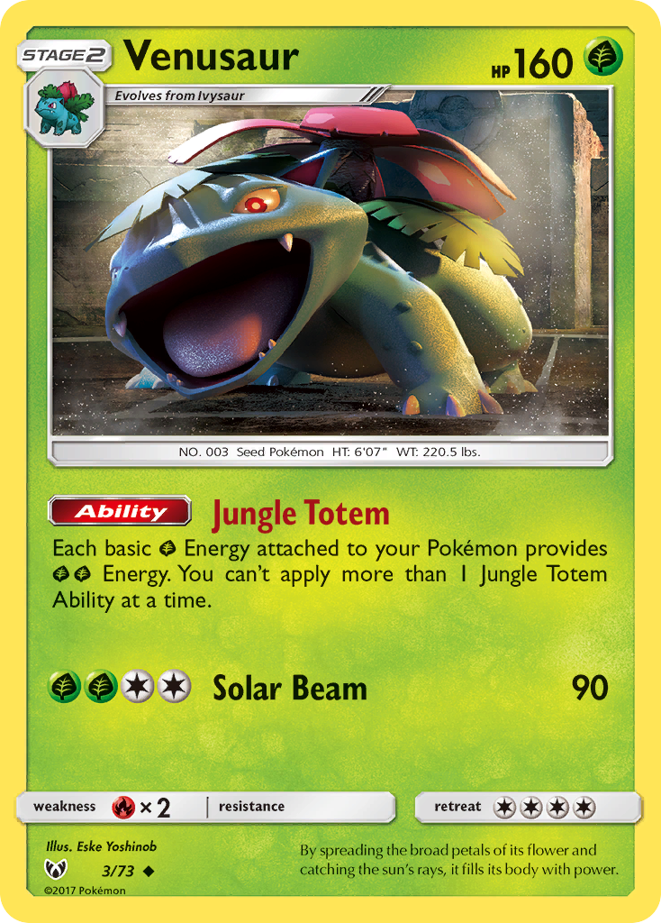 Venusaur (3/73) [Sun & Moon: Shining Legends] | Jack's On Queen