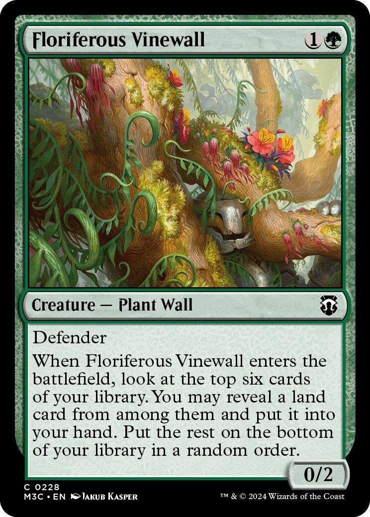 Floriferous Vinewall [Modern Horizons 3 Commander] | Jack's On Queen