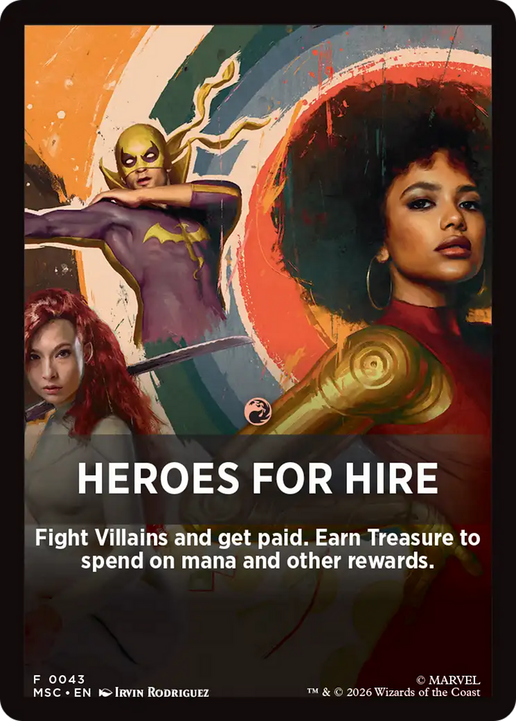 Heroes For Hire Theme Card [Marvel Super Heroes Commander] | Jack's On Queen