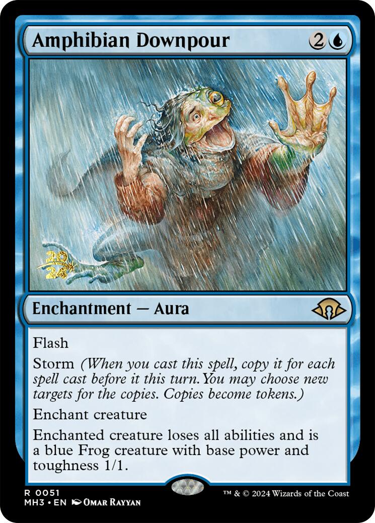 Amphibian Downpour [Modern Horizons 3 Prerelease Promos] | Jack's On Queen