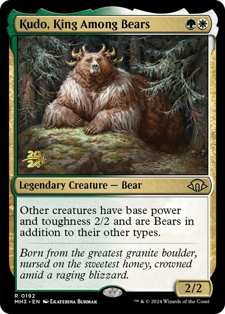 Kudo, King Among Bears [Modern Horizons 3 Prerelease Promos] | Jack's On Queen