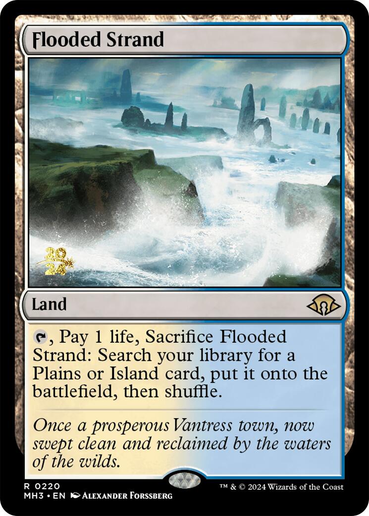 Flooded Strand [Modern Horizons 3 Prerelease Promos] | Jack's On Queen